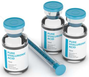 Picture of hyaluronic acid vial with a syringe