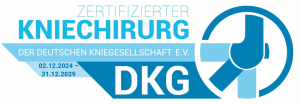 Logo zertifizierter Kniechirurg der Deutschen Knie Gesellschaft (DKG)
