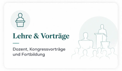 Grafik zu Lehre, Kongressvorträgen und Fortbildung im medizinisch-wissenschaftlichen Bereich